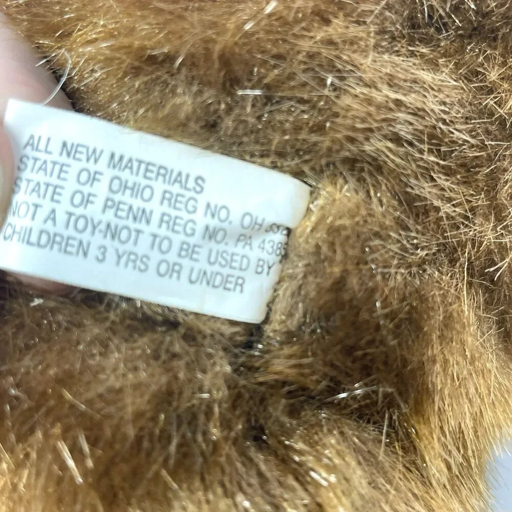 Vintage Crowne Fine Porcelain Doll Face Stuffed Teddy Bear Plush Artmark Chicago